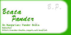 beata pander business card